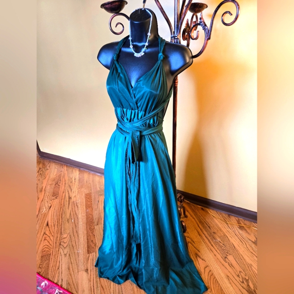 Elegant Teal Dress Not Adjustable